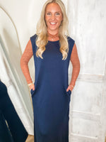 Load image into Gallery viewer, Found You Navy Luxe Butter Pullover Maxi Dress
