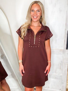 Going On Time Mocha Luxe Knit Mini Dress
