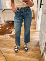 Load image into Gallery viewer, Yacht High Rise Utility Straight Cropped Vervet Denim
