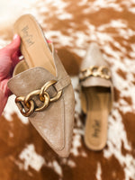 Load image into Gallery viewer, Playin For Keeps Taupe Corkys Mule

