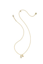 Load image into Gallery viewer, Mini Elisa Dira Bright White Opal Gold Pendant Necklace
