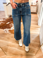 Load image into Gallery viewer, Advocate High Rise Wide Cropped Vervet Denim
