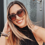 Load image into Gallery viewer, Becky II - Leopard Tortoise Brown Gradient Diff Sunglasses
