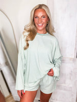 Load image into Gallery viewer, Breaking Away Mint Stripe L/S Top
