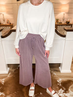 Load image into Gallery viewer, Last Memory Maroon Ribbed Lounge Pants
