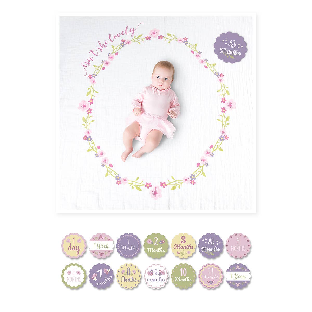 Baby's 1st Year Swaddle & Milestone Cards - Isn't She Lovely