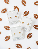 Load image into Gallery viewer, Screwback Stud Earrings - Football
