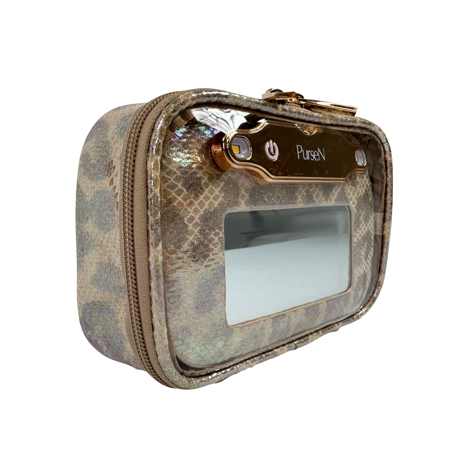 LITTMINI • Lighted Mirror Case • Glimmer Leopard