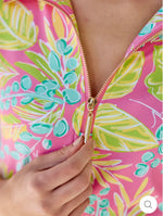 Load image into Gallery viewer, Charleston Hot Pink Mary Square Half Zip
