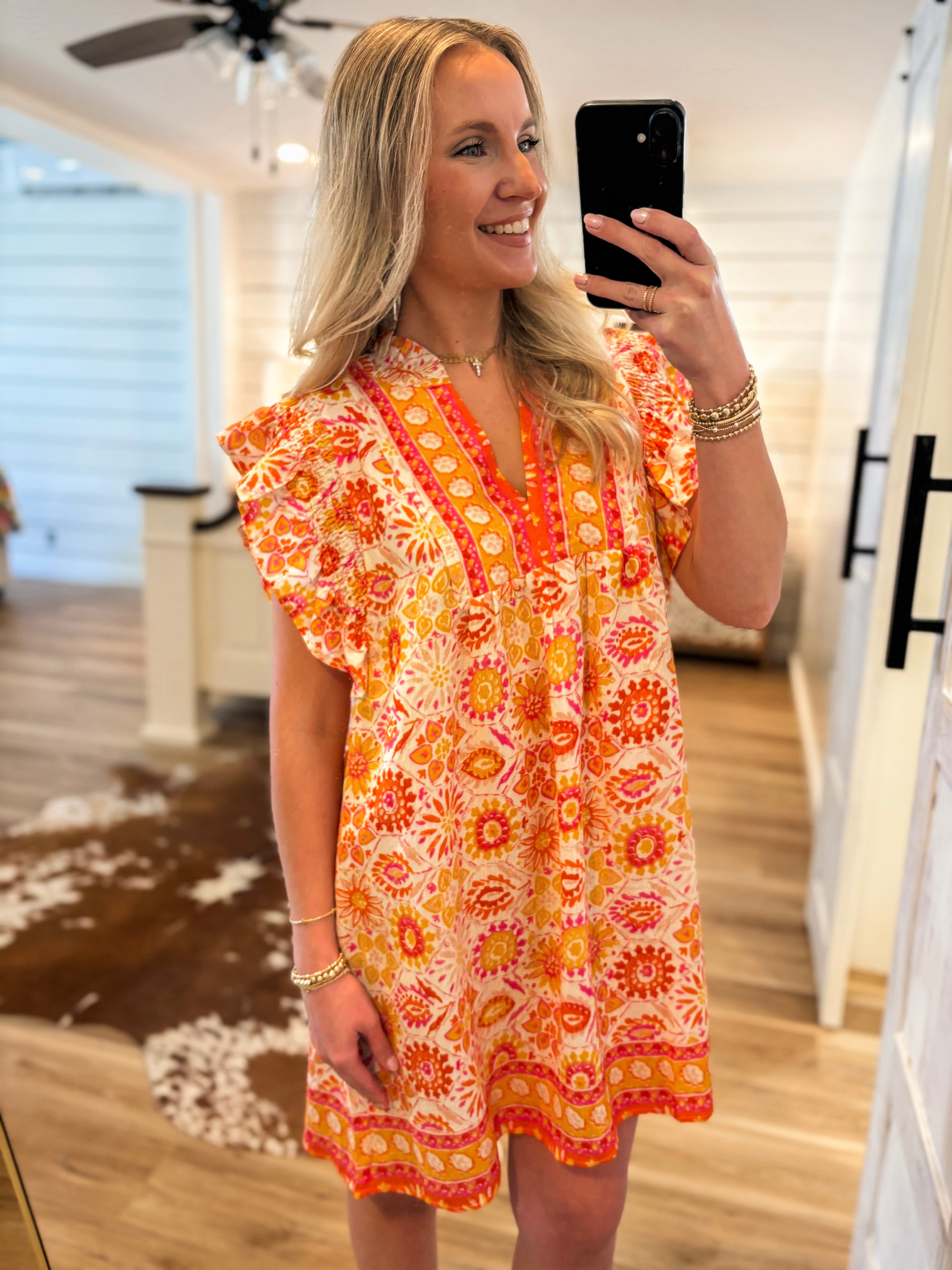 By Chance Pink Printed Mini Dress