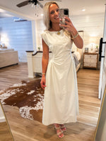 Load image into Gallery viewer, Pretty Things Ecru Midi Dress
