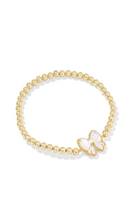 Kendra Scott Haley Bow Stretch Ivory Gold Bracelet