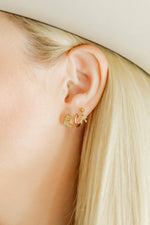 Load image into Gallery viewer, Screwback Stud Earrings - Daisy Cowgirl Boot
