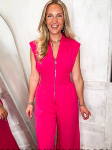 Beside Me Pink Jumpsuit