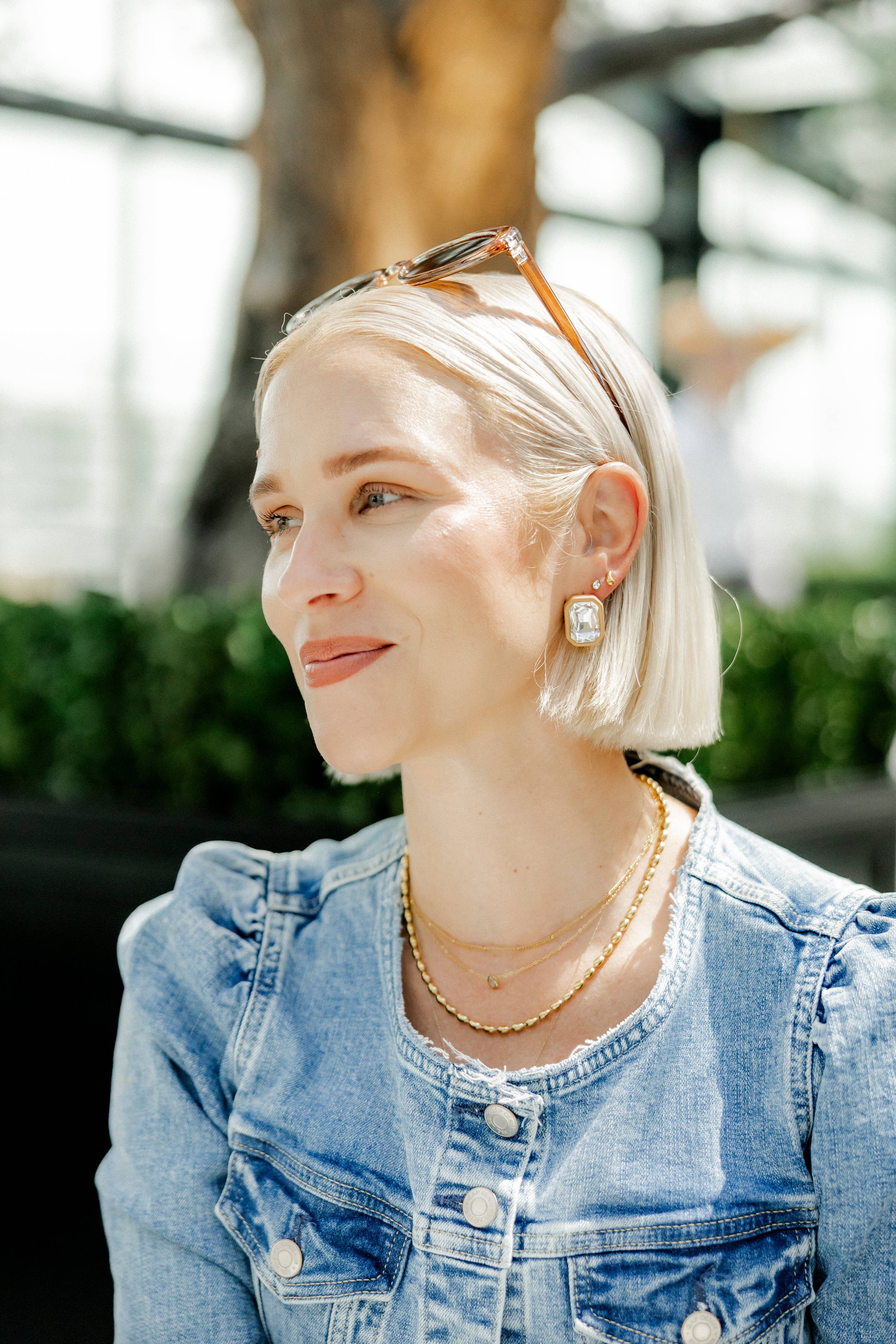 Eva Statement Earrings - Brown
