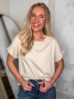 Load image into Gallery viewer, Expect It Taupe Cropped Tee
