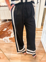 Load image into Gallery viewer, Summer Reservation Black Tank &amp; Palazzo Pant Set
