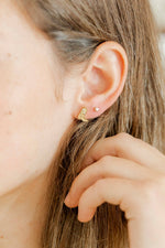 Load image into Gallery viewer, Screwback Stud Earrings - Daisy Cowgirl Boot
