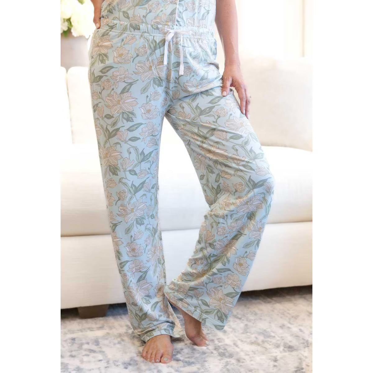 Magnolia Misty Blue Sleep Pants - The Royal Standard