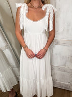 Load image into Gallery viewer, More Than Enough White Babydoll Maxi Dress
