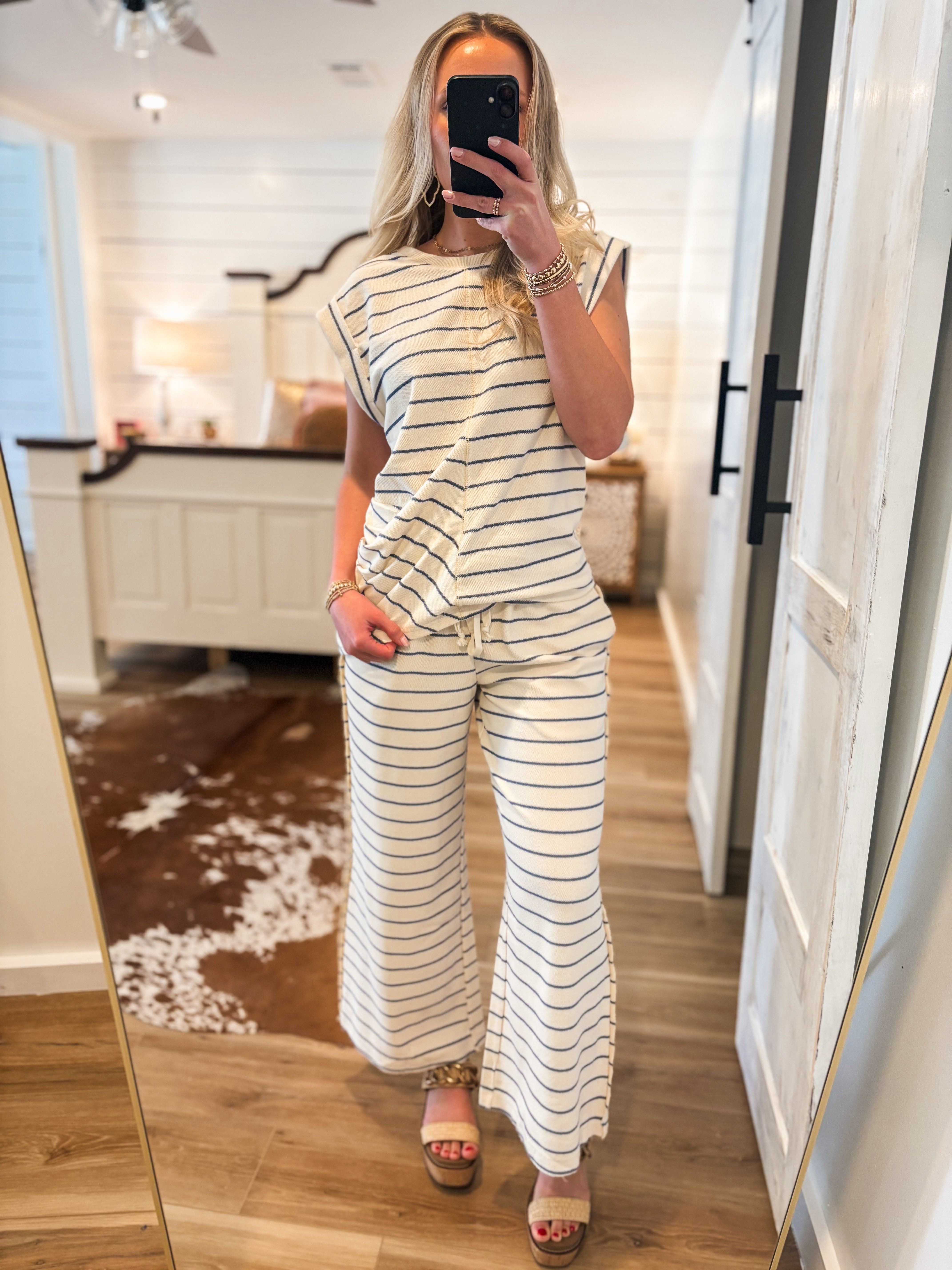 Honest Thoughts Cream Tank & Pant Lounge Set