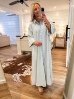 Load image into Gallery viewer, Long Distance Blue Stripe Maxi Dress
