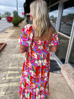 Load image into Gallery viewer, Sweet Memories Multi Color Printed Babydoll Maxi Dress
