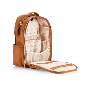 Cognac Boss Plus Itzy Ritzy Backpack Diaper Bag