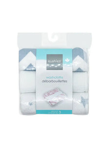 Blue Washcloths-3 Pack Baby and Kids