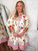 Load image into Gallery viewer, Letting Go Ivory Floral THML Mini Dress
