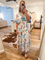 Load image into Gallery viewer, At The Dock Ocean Printed Umgee Maxi Dress
