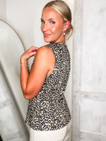 Load image into Gallery viewer, Sweet Regards Leopard Vest Blouse
