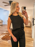Load image into Gallery viewer, It&#39;s Time Black Tank
