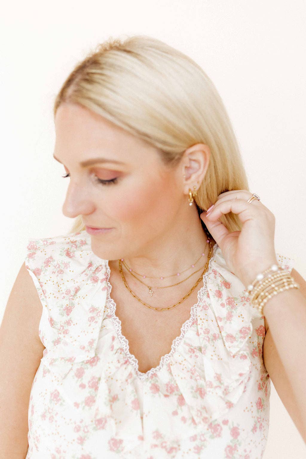 Necklace - Carly Cross Gold