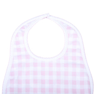 Baby Checks Bib - Pink