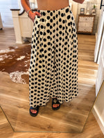 Load image into Gallery viewer, Out Tonight Ivory/Black Polka Dot Pant
