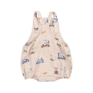 Angel Dear Golf Cart Cuties Oatmeal Sunsuit
