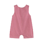 Load image into Gallery viewer, Red Gingham Baseball Smocked Shortalls
