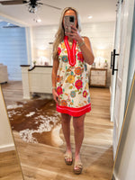 Load image into Gallery viewer, Knowing When Pink Multi Floral THML Mini Dress

