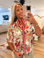Load image into Gallery viewer, Day Out Floral Contrast THML Blouse
