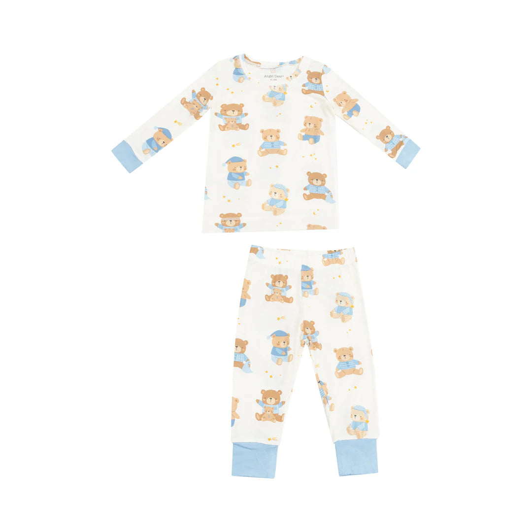 Angel Dear Teddy Bears Blue L/S Loungewear Set