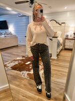 Load image into Gallery viewer, Karsyn High Rise Leopard Wide Flying Monkey Denim
