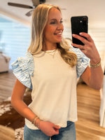 Load image into Gallery viewer, Take It Slow Pearl Studded Off White Blouse
