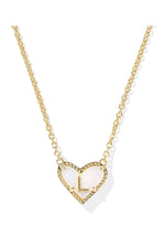 Load image into Gallery viewer, Heart Letter L Gold Short Pendant Necklace

