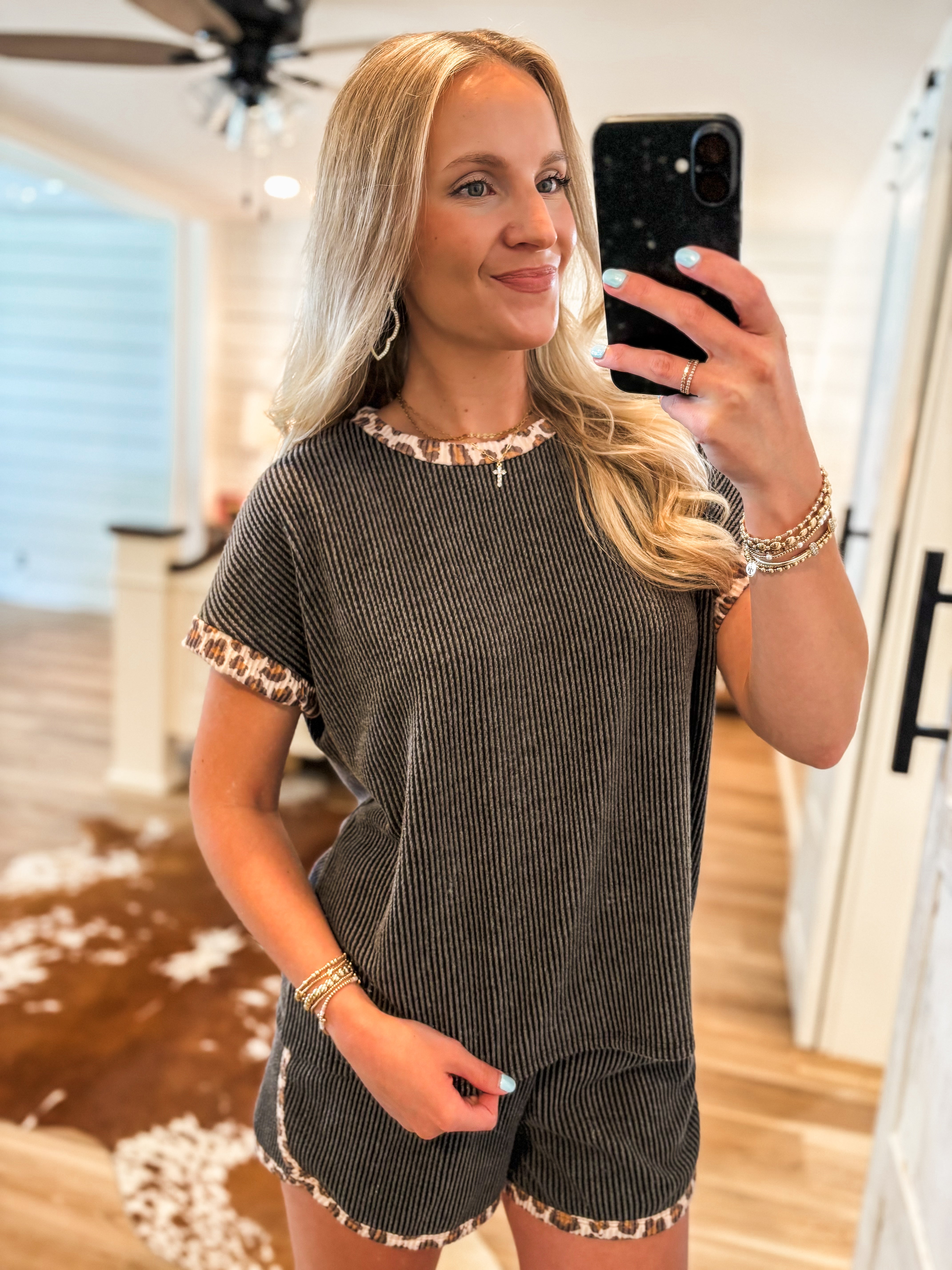 Have It Your Way Leopard Contrast Tee