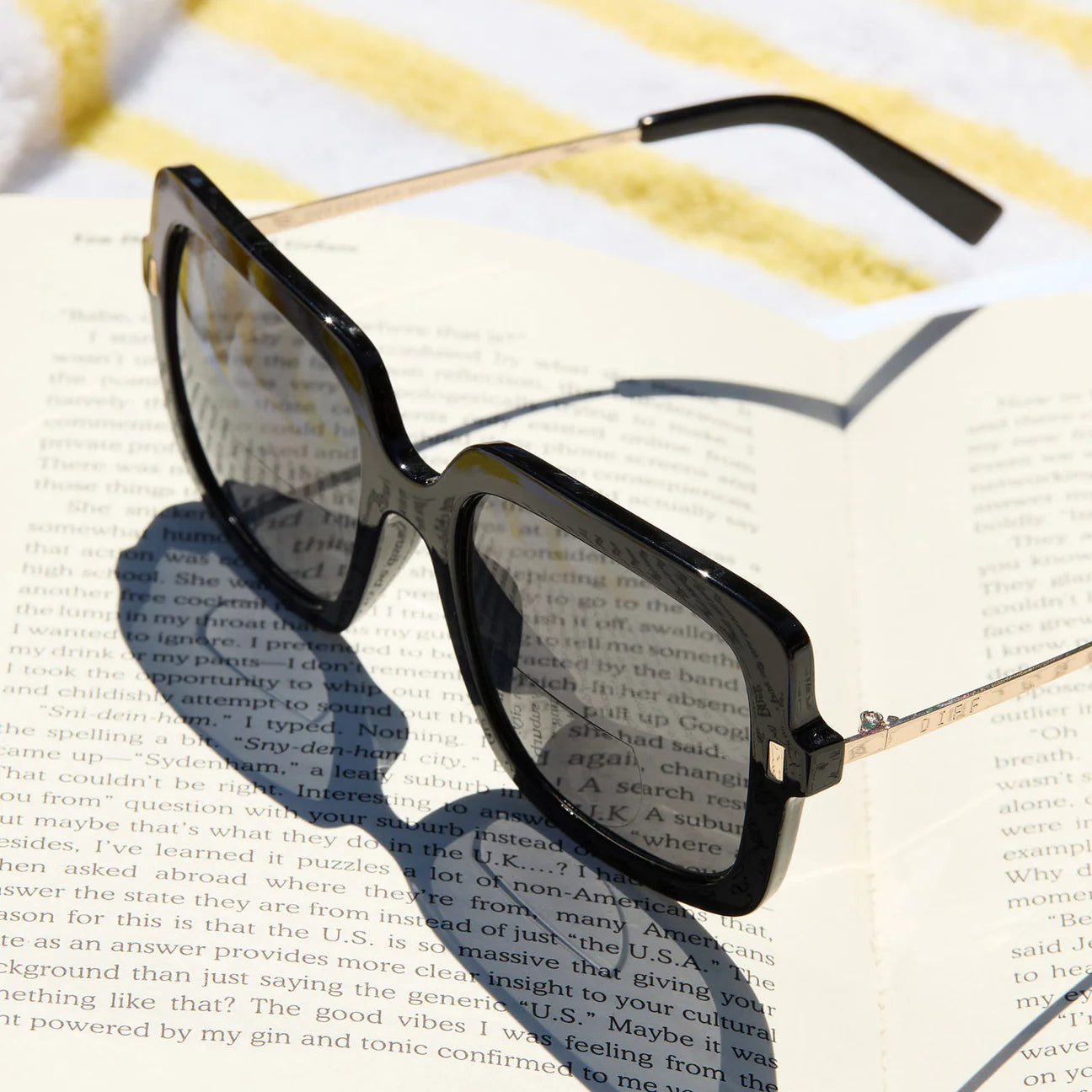 Sandy - Black Grey DIFF Sunglass Readers