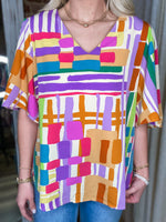 Load image into Gallery viewer, Bright Future Abstract Printed Blouse
