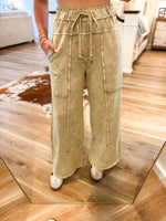 Load image into Gallery viewer, Telling Me Oatmeal Washed Lounge Pant
