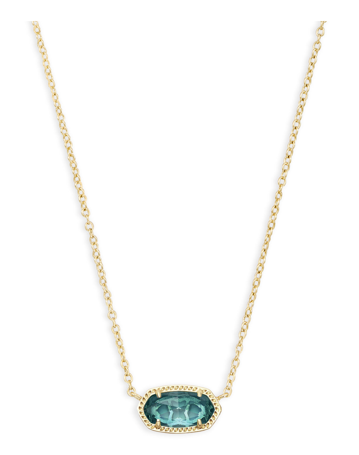 Elisa London Blue Pendant Gold Necklace