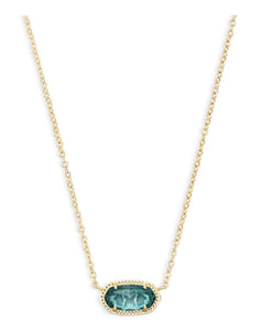 Elisa London Blue Pendant Gold Necklace